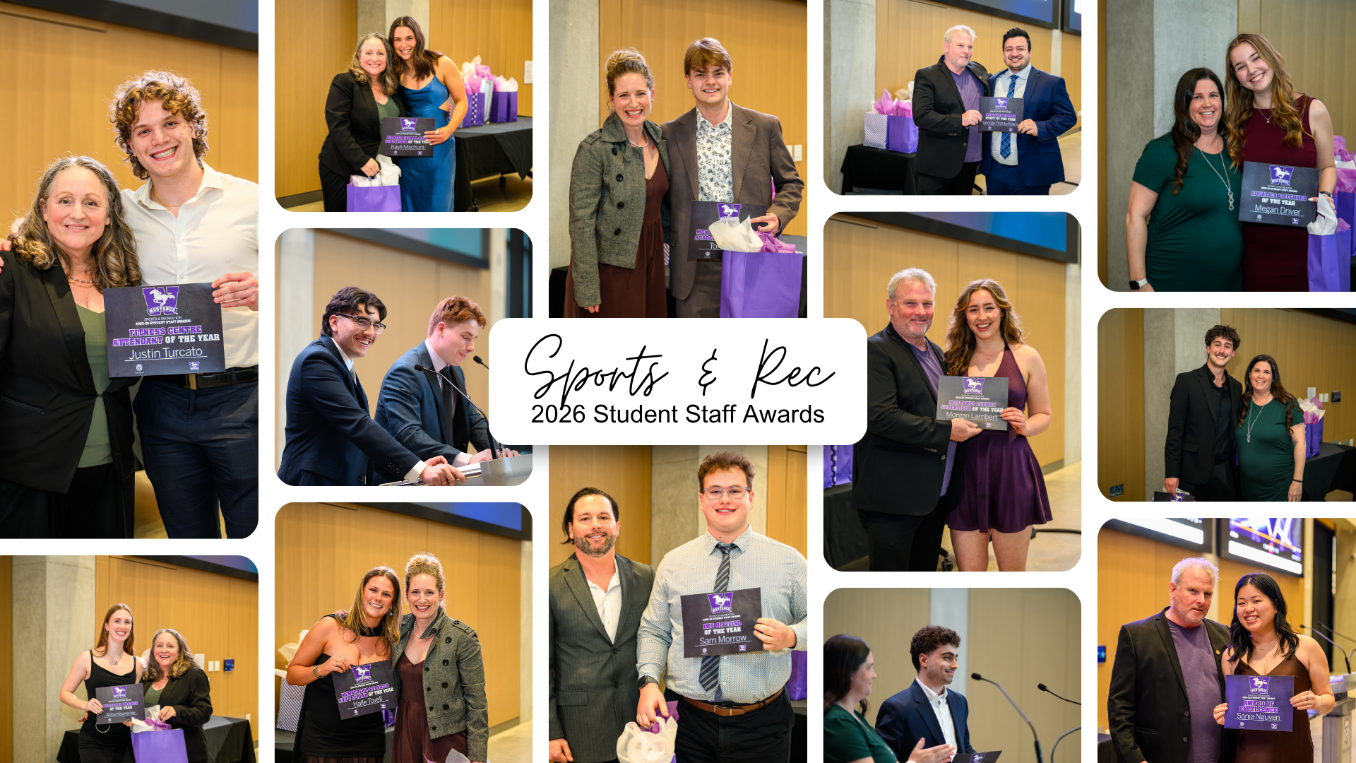 Award Winners and Staff posing with awards